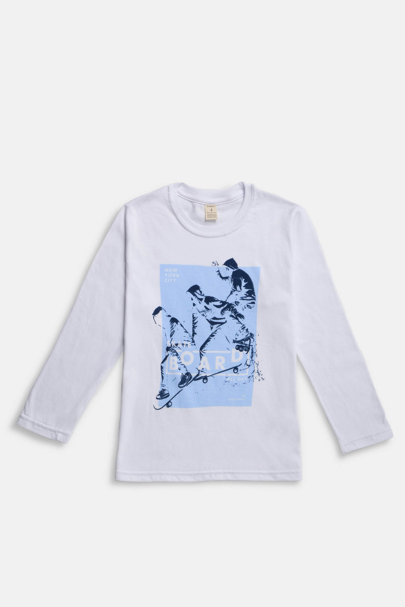 Remera blanca manga larga Ross de Cheeky